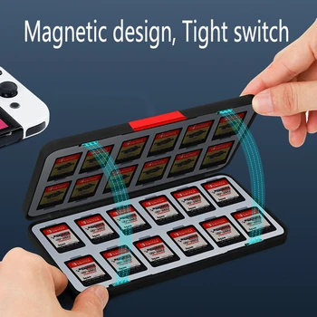 24 Igro Sim Primeru Škatla za Shranjevanje Pokrov ležišča za Nintendo Stikalo OLED lite Magnetni Zaščitna Mehke Obloge Prenosni Pripomočki