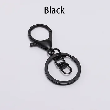 5Pcs 10 Barv Keychain Obroč 30 mm Key Ring Dolgo 70 mm, Platirani Jastog Zaponko Tipko Kavelj Verige Material Za Nakit, Izdelava Debelo