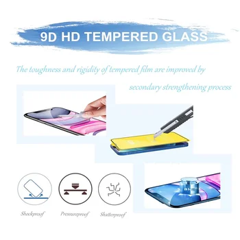 9D Kaljeno Steklo Screen Protector For Samsung Galaxy S21 S22 S20 FE Plus Anti-scratch Polno Kritje Zaščitno folijo Dodatki