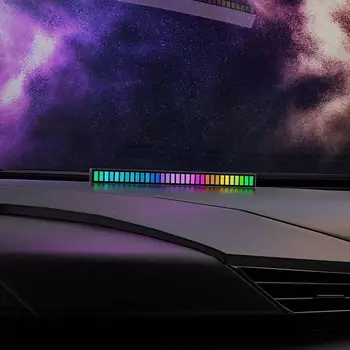 Avto Led Luči, Zvočni Nadzor Pickup Ritem Lahka Glasba Vzdušje Svetlobe RGB Pisane Cev USB za Varčevanje z Energijo Avto Vzdušje Svetlobe