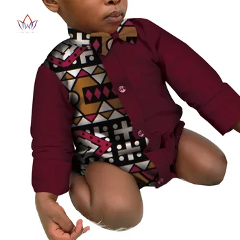 Bintarealwax Afriške Baby Romper Dashiki Otroci Oblačila Novorojenega Dojenčka Fantje jumpsuits Otrok Malčka, Otroška Oblačila, WYT262