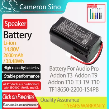 CameronSino Baterija za Audio Pro Dodatek T3 Addon T9 Addon T10 T3 T9 T10 ustreza Audio Pro TF18650-2200-1S4PB Zvočnik Baterije 14.80 V