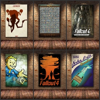 Fallout 3 4 Igra Plakat Wall Art Platno Plakat In Tiskanje Platno Dekorativne Slike Za Spalnico Risanje jedro Stenske nalepke