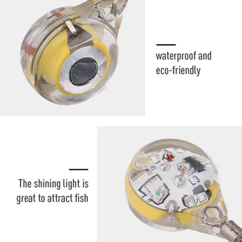 Fishing Lure Svetlobe LED Spusti Globoko pod vodo Oči Oblike Zrkla Ribolov Lignji Ribolov Vabe Svetlobna Vaba za Privabljanje Rib Orodja