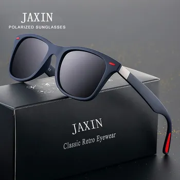 JAXIN Klasičnih Polarizirana Kvadratnih sončna Očala Moških Retro Divje Črna sončna Očala Ms. blagovno Znamko Design Potovalnih Vožnje Očala UV400 okulary