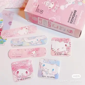 Kawaii Sanrio Hellokitty Kuromi Mymelody Cinnamoroll Srčkan Nepremočljiva Band-Aid Udoben Stretch Dihanje Band-Aid Kombinacija Pack