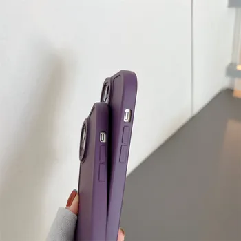 Luksuzni Temno Vijolična Tekoče Silikona Primeru Za Xiaomi Redmi Opomba 7 8 K20 K30 Pro 9A 10A Kritje Za Xiaomi Mi 11 Lite 10 mi 12 Pro