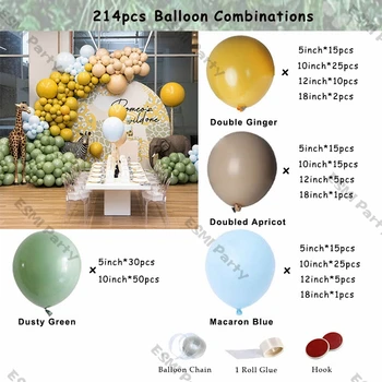 Mat Limone Dvojno Ingver Baloni Garland Verige DIY Baby Tuš Dekoracijo Prašnih Zelena Ballon Arch Poroko, Rojstni dan Stranka Dekor
