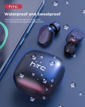 Original HTC TWS6 Fone De Ouvido V uho Sem Fio Bluetooth5.3 Slušalke Brezžične Slušalke Touch Kontrole Za Zmanjševanje Hrupa Čepkov