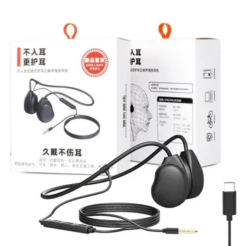 Otroci Zrak Prevajanje Žične Slušalke 3.5 mm/Tip-C Online Učenje Šport Slušalke Nepremočljiva Glasbe Earaphone w Mikrofon za Prostoročno
