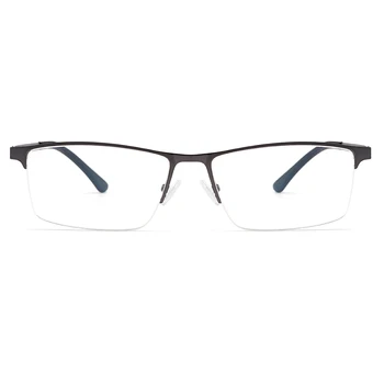 Poslovni Moških Pol brez okvirjev Očal Okvir Titanove Zlitine S41001 Klasičen Moški je Očala na Recept Okvirji Z Spomladanski Tečaj