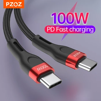 PZOZ PD 5A USB Tip C do 100W USB C Kabel Hitro Polnjenje Hitro Polnjenje Za MacBook, iPad, Samsung Xiaomi 60 W USBC Polnilnik, Kabel