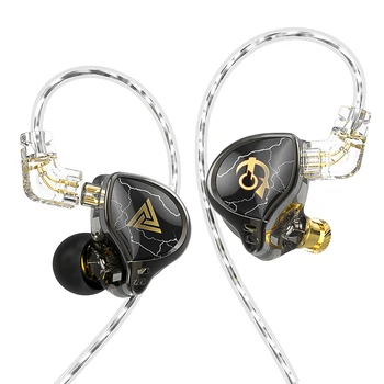 QKZ x HBB Slušalke 1 Dinamični HIFI Bas Čepkov V Uho Zaslon Slušalke Šport šumov Slušalke s Snemljivo Kabel