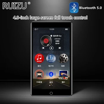 RUIZU H1 Full HD Zaslon na Dotik 4 inch MP3 Predvajalnik, Bluetooth 5.0 8GB Predvajalnik Glasbe Podpira FM Radio, Snemanje Video E-knjigo Z Vgrajeno