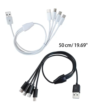 Več Polnjenje USB Tip C Adapter 50 cm 4: 1 USB Tip C Kabel za Polnjenje