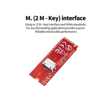XT-XINTE M. 2 M-Ključ, PCIe 3.0, da Oculink SFF-8612 Host Adapter s SFF-8611, da SFF-8639 Kabel za 2.5
