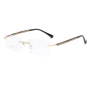 ZIROSAT 52033 Kvadratnih Rimless Optičnih Očal Okvir Moških Kratkovidnost Recept Oči Očala Okvirji Za Moške Okviri za očala