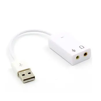 Zunanji USB zvočna Kartica 3D Virtualni 7.1 Adapter USB Na 3D Virtualni Zvok Audio 3,5 mm Jack Za PC Namizni Prenosni računalnik Plug And Play