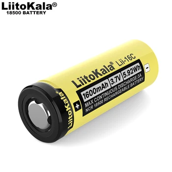 1-10PCS. LiitoKala Lii-16C 18500 1600mAh 3,7 V dc baterija za ponovno polnjenje Recarregavel litij-ionska baterija za LED svetilka Slike 2