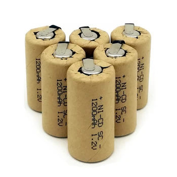 15PCS/Veliko Visoko Kakovostnih Polnilna Sub Baterija SC Ni-Cd 1,2 V, S priveskom 1200mAh Za Električno Orodje LED Slike 2