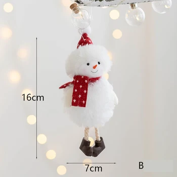 16CMx7CM Santa Claus Snežaka Majhen Obesek, Plišastih Angel Girl Obesek Božično Drevo Okraski Božič Okraski Slike 2