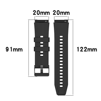 20 mm, Trak za Samsung Galaxy Watch 5/5 Pro/4/4 Classic,Pametno Gledati Band za HUAWEI GT3/3 Pro Silikonski Šport Gledam Band Slike 2