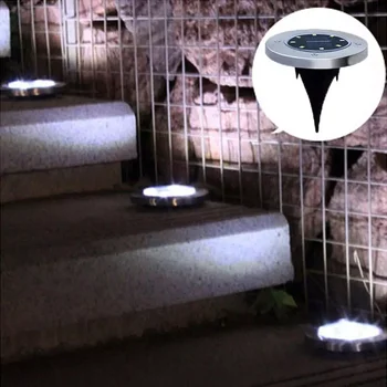 2022NEW Solar Powered Tla Lahka, 4/8 LED Prostem Pot Light Spot Svetilka Dvorišču, Vrt, Travnik Krajine Nepremočljiva Slike 2