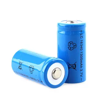 4pc 16340 3,7 V 1200mAh CR123A Polnilna Litij-ionska Baterija za LED Svetilko, Baklo +Potovalni Polnilnik Za 16340 CR123 Batteria Slike 2