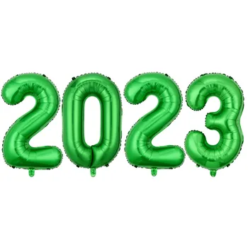 4pcs 16 32 palcev 2023 Število Balonov Srečno Novo Leto 2023 Novo Leto Okraski Zlato, srebro Mestno Balon Slike 2