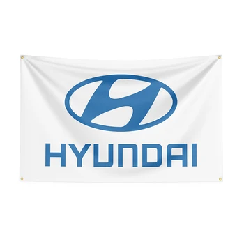 90x150cm Hyundais Zastavo Poliester Natisnjeni dirkalnika Banner Za Dekor Slike 2