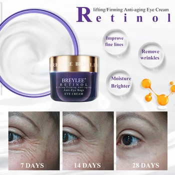 BREYLEE Retinol Gubam Odstranitev Eye Cream Anti-aging Odstranjevalec podočnjake Očesne Torbe Fine Linije Učvrstitev Vlažilne Eye za Nego Kože Slike 2