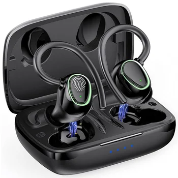Brezžična Slušalka, Bluetooth 5.1 Slušalke Športne Slušalke v Uho šumov Slušalka z Mikrofonom Globok Bas, Earhooks Slušalke Slike 2