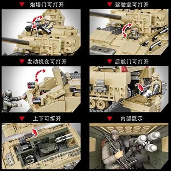 Gradnik Vojaške Model Call of Duty Modern War M2 Bradley bojna Vozila, Igrače Tank Darilo Slike 2