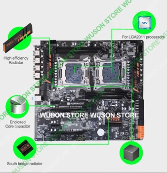 HUANANZHI X79 Dual PROCESOR, matična plošča Kombinirana PC Komponente DIY M. 2 SSD v Režo 2 CPU Intel Xeon E5 2697V2 2.7 GHz, 64 G Pomnilnik 4*16 G RECC Slike 2