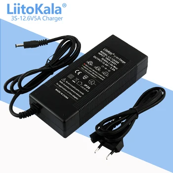 LiitoKala 12,6 V 3A 5A 1A litij-polimer baterija 18650 polnilnik, 12,6 V Napajalni Adapter za Polnilnik 12.6V5A, poln luči, menjalec Slike 2