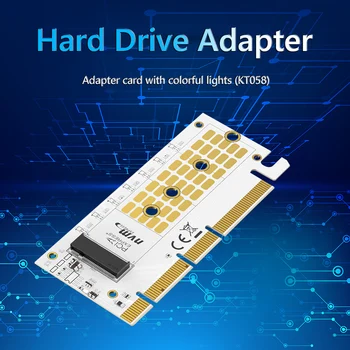 MAIWO M. 2 M KLJUČ SSD Tok LED Širitev Kartico 32gbps M2 NVME, Da PCIE 3.0 X4 X16, X8 Riser Adapter Kartice za WIN 7 8 10 Linux Slike 2