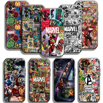 Marvel Logotip Spiderman Stripi Primeru Telefon Za Samsung Galaxy A11 A12 A20 A21S A22 A31 A32 A41 A51 A52 A71 A72 4G 5G Lupini Funda Slike 2
