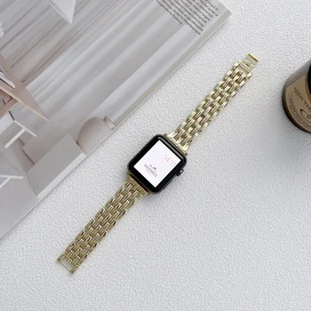 Moda Luksuzni Zapestnica za Apple Gledati Serije 7 6 5 4 3 2 Se Watchbands za iwatch 41mm 45 mm 38 40 42mm 44 Zamenjava Pasu Slike 2