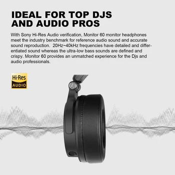 Oneodio Žične Slušalke Zaslon 60 Poklicne Studio Stereo Slušalke na Ušesu Z Hi-Res Audio Mikrofon Za Snemanje DJ Slike 2