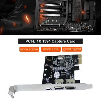 PCI-E 1X, da 16X 1394 DV Zajem Video Kartico z 6 Pin 4 Pin Firewire Adapter Namizni Računalnik 3 Vrata dodatno Opremo Visoke Kakovosti Slike 2