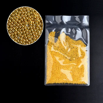 (PROMOCIJA) 50 g/paket Novih Zlata, Srebrna Kovinski Kaviar Kroglicami 3d Nail Art Dekoracije Nohtov DIY Pribor za Manikuro Orodja Slike 2