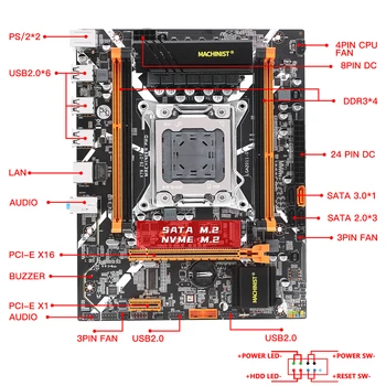STROJNIK X79 Z9-D7 X79 LGA 2011 Matično ploščo Kit Komplet Intel Xeon E5 2650 V2 CPU Procesor + DDR3 16 GB RAM Pomnilnika Combo Slike 2