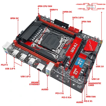 STROJNIK X99 Motherboard Podpira Xeon E5 2620 V3 2650 V3 2666 V3 CPU Procesor DDR4 ECC RAM Pomnilnika Štiri Channe NVME M. 2 RS9 Slike 2
