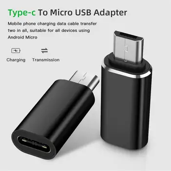 Tip C do Micro USB Adapter Moški-Ženska Android Telefon Polnjenje Prenos Podatkov Pretvornik USB C do Microusb OTG Slike 2