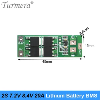Turmera 2S 20A BMS 18650 21700 26650 Litijeva Baterija Protection Board 7,2 V 8.4 V za Izvijač Električna Orodja in Uporabo Žaromet Slike 2
