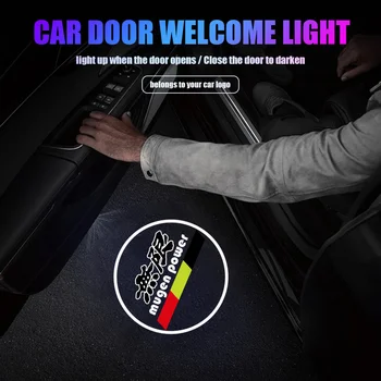 Vrata avtomobila Dekoracijo 3D Brezžični Projektor Lučka HD Dobrodošli Luči Pribor Za Honda Mugen Moč Državljanske Gen Ssf Fit Soglasju Crv Slike 2