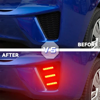Za Honda Jazz Fit 2016 2017 Multi-funkcije LED Zadnji Odbijač Luči za Meglo Lučka Zavorna Luč Vključite Signal Povratne Svetlobe Slike 2