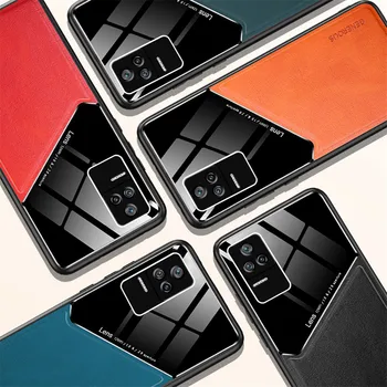 Za Xiaomi Poco F4 Primeru Avto Magnetno Držalo Nazaj, Usnja, Trdi Pokrov PocoF4 Poxo Malo F 4 4F 5G Silikonski Odbijač Zaščito Fundas Slike 2